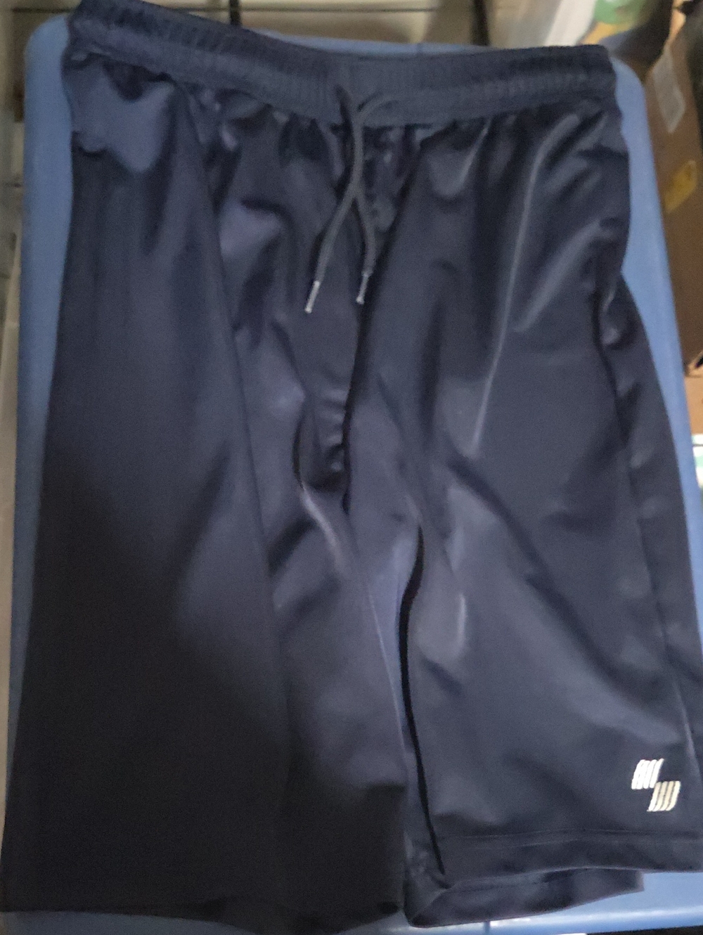 Sporto Navy Blue Kids Athletic Shorts with Drawstring